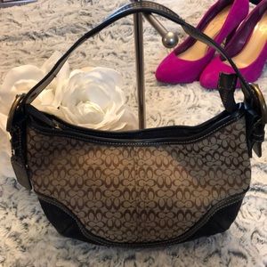 Brown and Tan Coach Bag